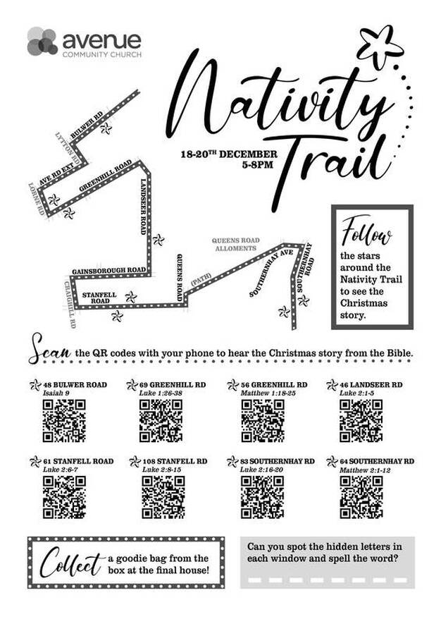 Nativity Trail map